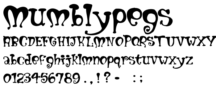 Mumblypegs  font